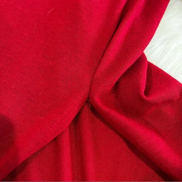 NEW Rags & Couture Longline Knit Midi Sweater Long Sleeve Tunic Dress M Red NWOT - Picture 13 of 15